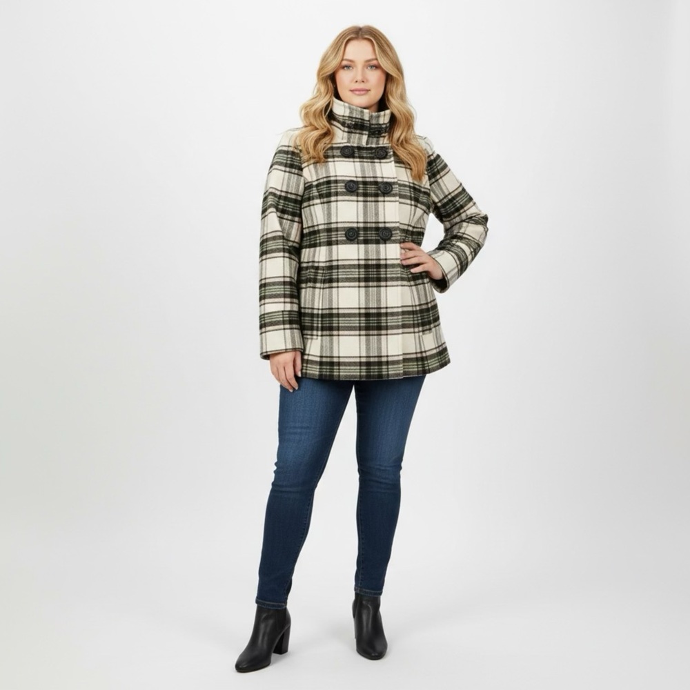 Kismet Double‎ Breasted Wool Blend Coat Timeless Style Warm Suit Pocketed Medium